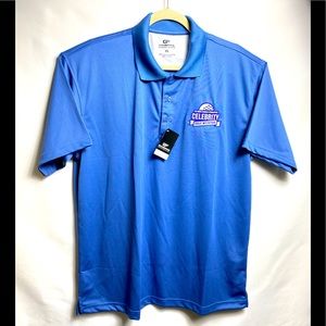 Gameface Gamedry Classic 100% Polyester XL Short Sleeve Blue Golf Polo NWT